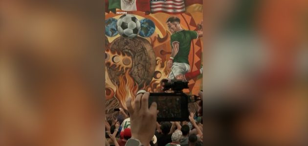 جدارية كرة قدم مكسيكية عملاقة تحطم الأرقام القياسية استعدادًا لكأس العالم 2026